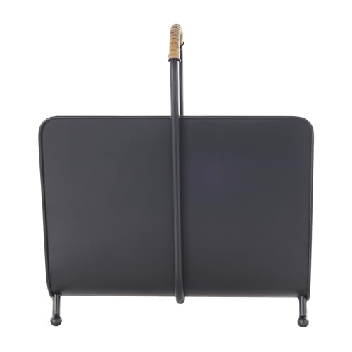 Black Metal Magazine Holder with Loop Handle